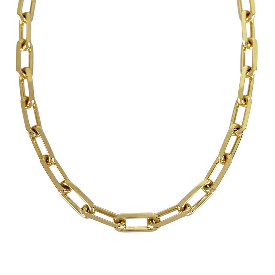 CARTIER SANTOS DE CARTIER MEDIUM YELLOW GOLD NECKLACE: Cartier Santos De Cartier Medium Yellow gold Necklace Brand: Cartier Type/Style: Necklace Material: 18K Yellow Gold Color: Gold Size: Necklace full length:60cm Necklace Width:5.6mm Accessories: No