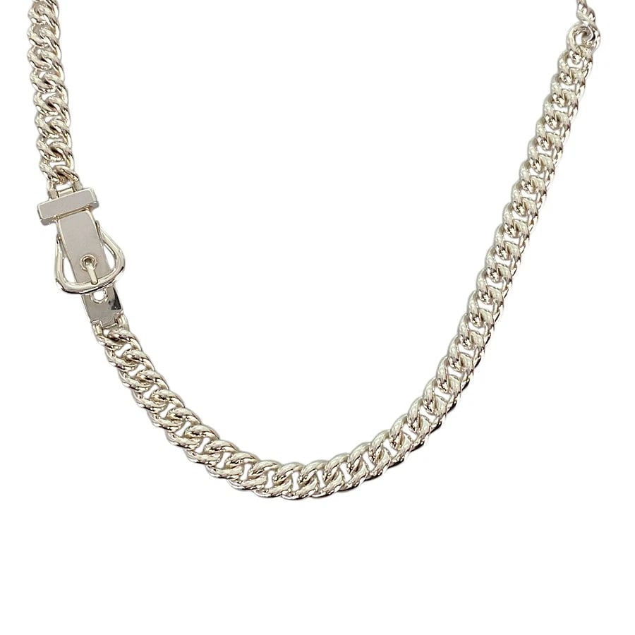 HERMES BOUCLE SELLIER INFLEXIBLE SILVER NECKLACE: HERMES Boucle Sellier Inflexible Silver Necklace Brand: HERMES Type/Style: Necklace Material: Silver 925 Color: Silver Size: Necklace full length:42cm Accessories: None Accessories Notice: