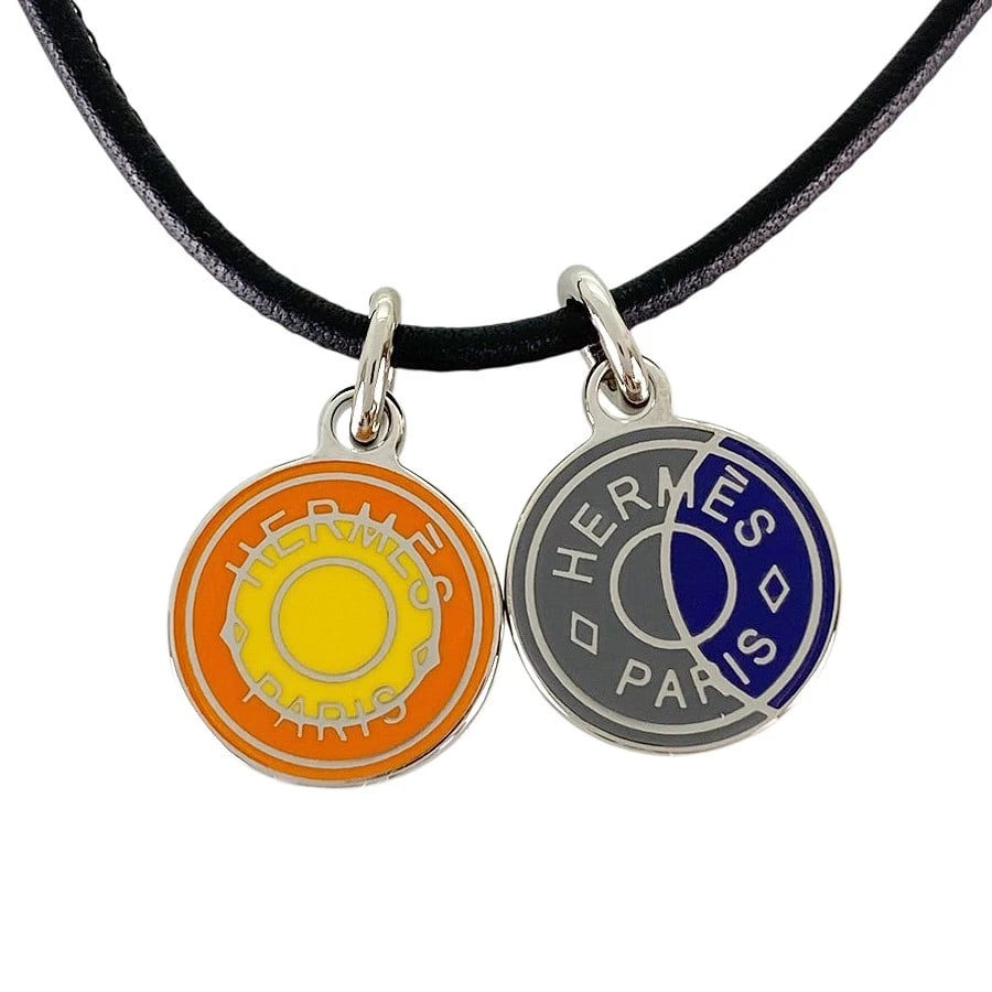 HERMES ECLIPSE METAL NECKLACE: HERMES Eclipse Metal Necklace Brand: HERMES Type/Style: Necklace Material: Metal Color: None Size: Top size:18.6mmx14.9mm Necklace full length:50cm Accessories: None Accessories Notice: Wh
