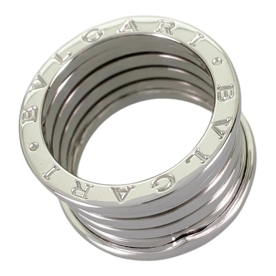 BVLGARI B.ZERO1 BANDS WHITE GOLD RING: BVLGARI B.zero1 bands White gold Ring Brand: BVLGARI Type/Style: Ring Material: 18K White Gold Color: Silver Size: US 7.5 Accessories: None Accessories Notice: When purchasing pre-owned goods, please