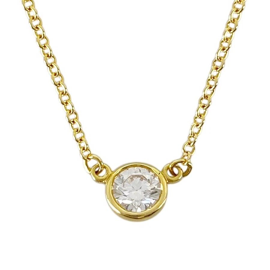 TIFFANY&CO. BY THE YARD YELLOW GOLD DIAMOND NECKLACE: TIFFANY&Co. By The Yard Yellow gold Diamond Necklace Brand: TIFFANY&Co. Type/Style: Necklace Material: 18K Yellow Gold Color: Gold Size: Top size:4.8mm Necklace full length:41.5cm Accessories: Non