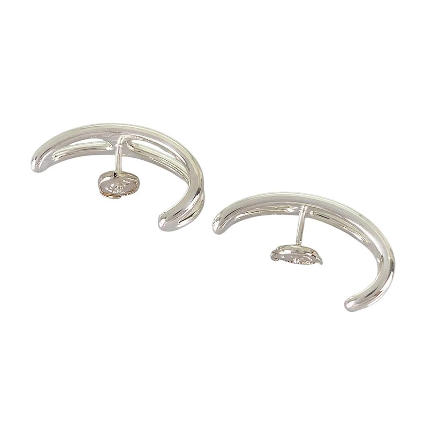 HERMES CHAINE D'ANCRE PUNK SILVER EARRING: HERMES Chaine d'Ancre Punk Silver Earring Brand: HERMES Type/Style: Earring Material: Silver 925 Color: Silver Size: Top size:30.3mmx9.1mm Accessories: None Accessories Notice: When purchasing