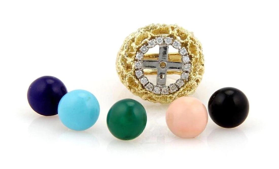 DIAMOND 18K YELLOW GOLD RING (1 of 5)