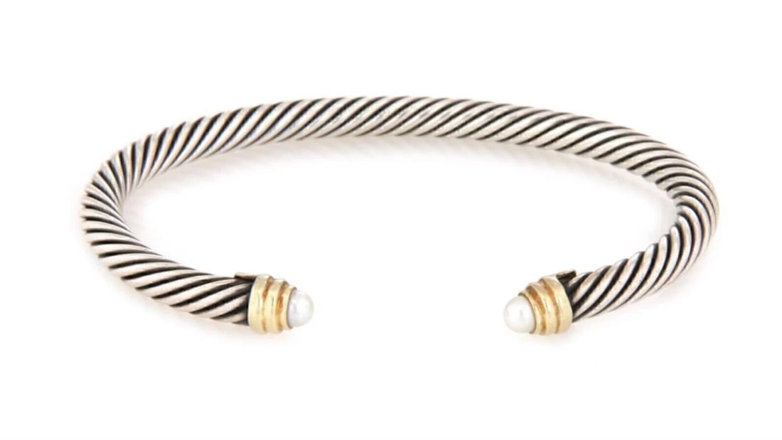 DAVYURMAN STERLING SILVER & 14K GOLD BRACELET (1 of 3)