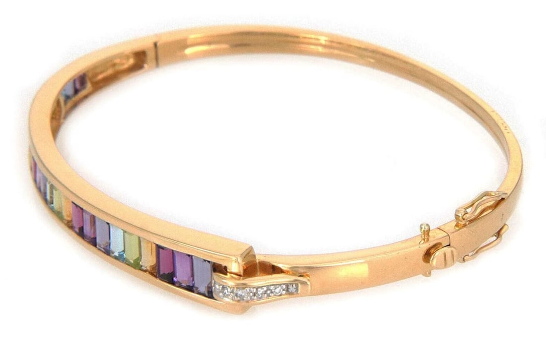 GUY LAROCHE DIAMOND MULTI-GEM BRACELET - 2