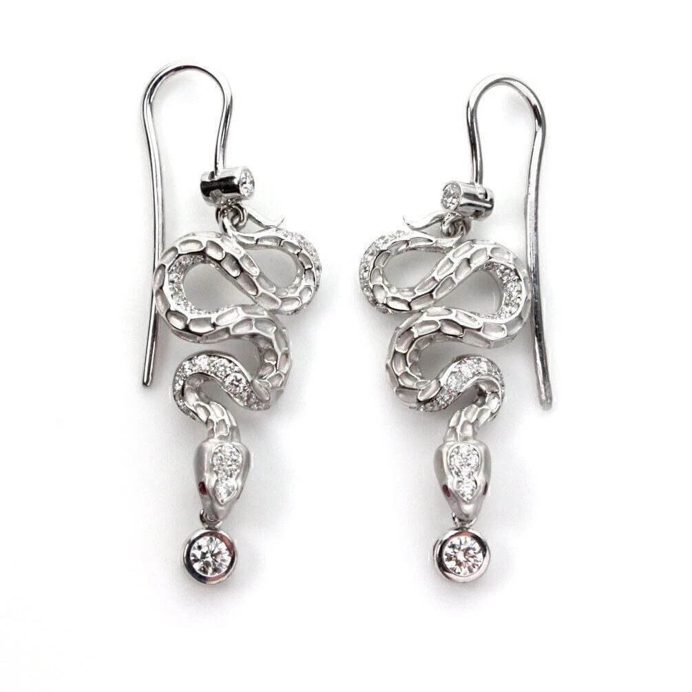 MAGERIT DIAMOND RED SAPPHIRE 18K WHITE GOLD EARRINGS (1 of 2)
