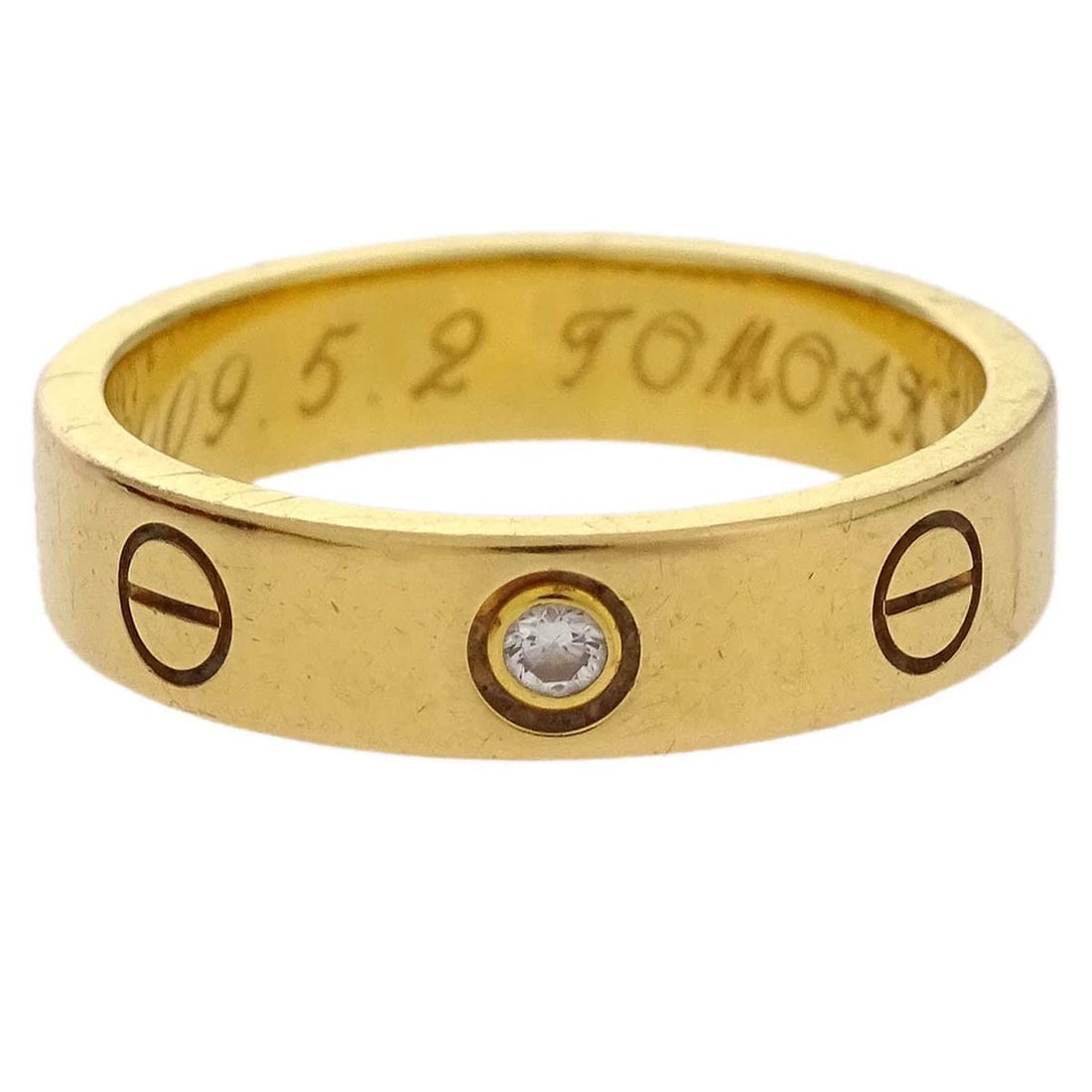 CARTIER MINI LOVE RING 750 DIAMOND JEWELRY: Cartier Mini Love Ring 750 Diamond Jewelry Brand: Cartier Type/Style: Ring Material: Au750 Gold Main Stone Natural Color: Gold Size: 4.75 - 5 US Accessories: None Accessories Notice: When