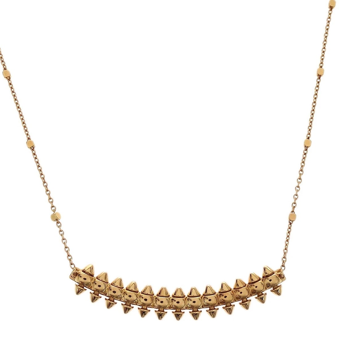 CARTIER CLASH DE CARTIER PENDANT NECKLACE AU750 GOLD JEWELRY: Cartier Clash de Cartier Pendant Necklace Au750 Gold Jewelry Brand: Cartier Type/Style: Necklace Material: Au750 Color: Gold Size: Chain(Overall) : 41.0 cm, Top : W 4.0 x H 0.6 cm Accessories: None