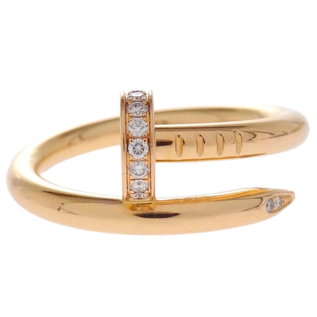 CARTIER JUSTE UN CLOU RING AU750 DIAMOND GOLD JEWELRY: Cartier Juste Un Clou Ring Au750 Diamond Gold Jewelry Brand: Cartier Type/Style: Ring Material: Au750 Main Stone Natural Color: Gold Size: 6 US Accessories: None Accessories Notice: When p