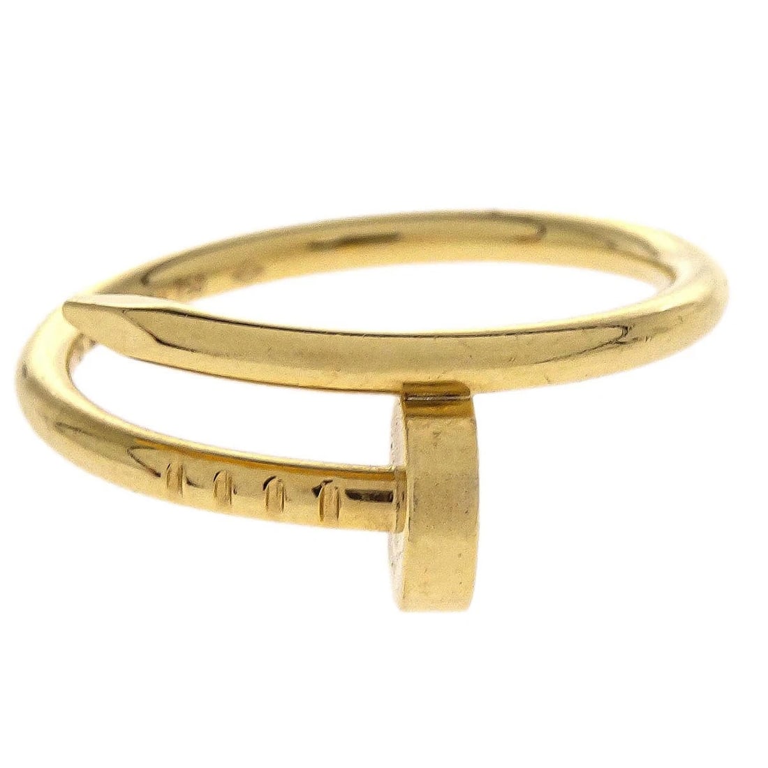 CARTIER JUSTE UN CLOU RING AU750 GOLD JEWELRY: Cartier Juste Un Clou Ring Au750 Gold Jewelry Brand: Cartier Type/Style: Ring Material: Au750 Color: Gold Size: 6 US Accessories: None Accessories Notice: When purchasing pre-owned goods,