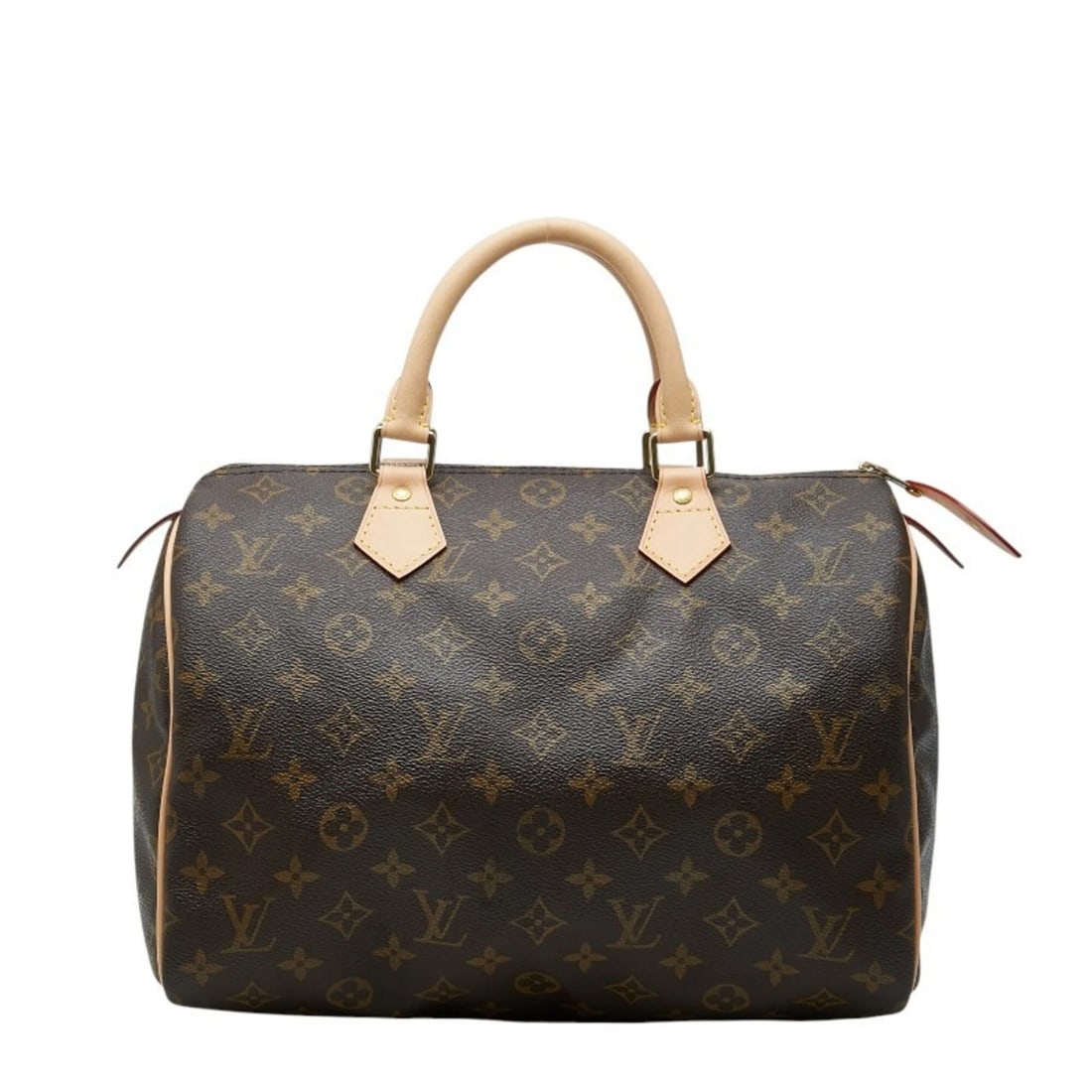 LOUIS VUITTON MONOGRAM SPEEDY HANDBAG: Louis Vuitton Monogram Speedy Handbag Brand: Louis Vuitton Type/Style: Boston bag, Handbag Material: PVC , Leather Color: Brown, Monogram Size: (HxWxD) 22cm x 31cm x 17cm / 8.66inch x 12.2inch x