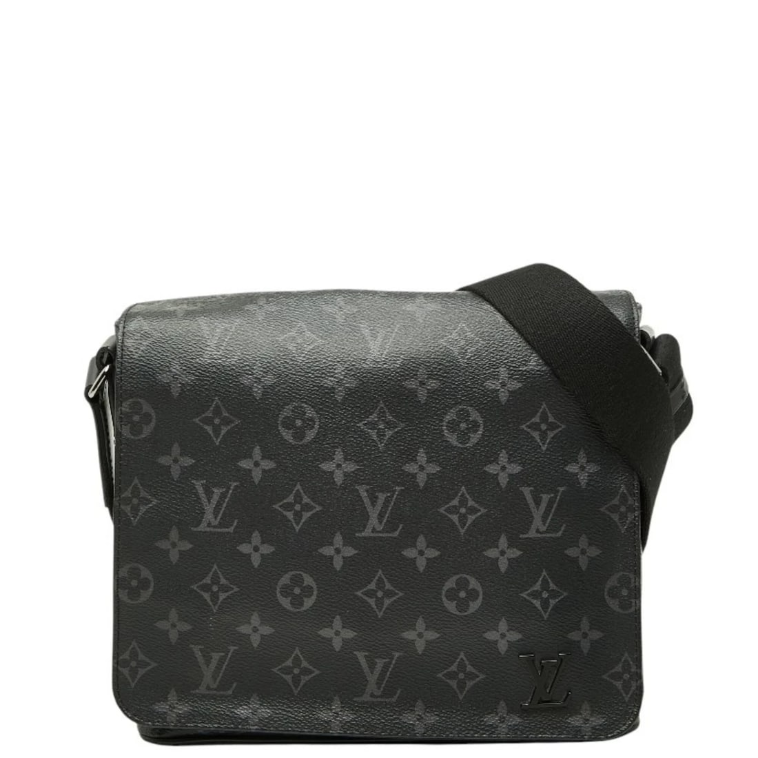 LOUIS VUITTON MONOGRAM ECLIPSE DISTRICT PM CROSSBODY: Louis Vuitton Monogram Eclipse District PM Crossbody Brand: Louis Vuitton Type/Style: Shoulder bag Material: PVC , Leather Color: Black Size: (HxWxD) 22cm x 25cm x 7cm / 8.66inch x 9.84inch x