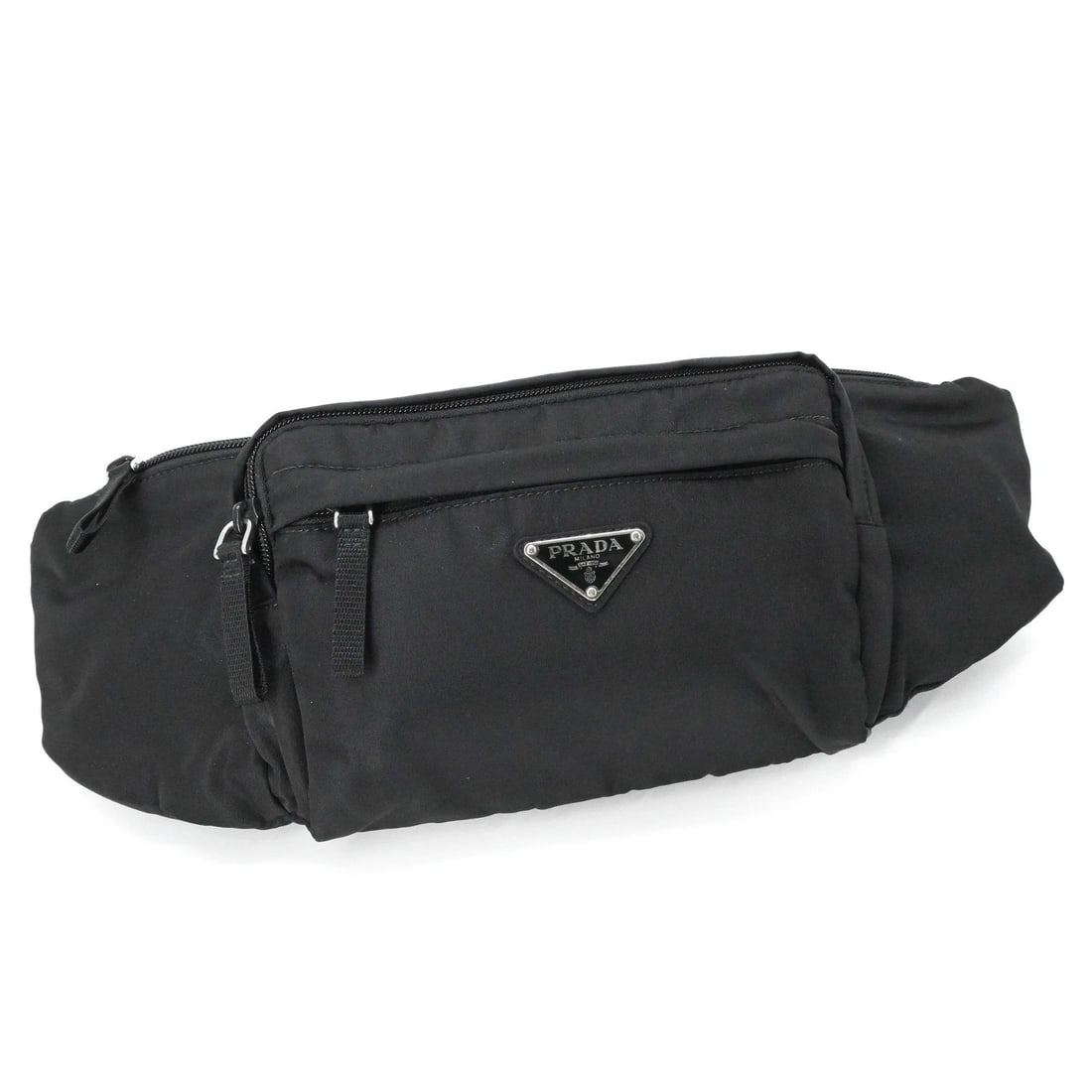 PRADA WAIST BAG BODY NYLON BLACK: Prada Waist Bag Body Nylon Black Brand: Prada Type/Style: Fanny pack, Sling bag Material: Nylon Color: Black Size: (HxWxD) 16cm x 40cm / 6.29inch x 15.74inch Accessories: None Accessories