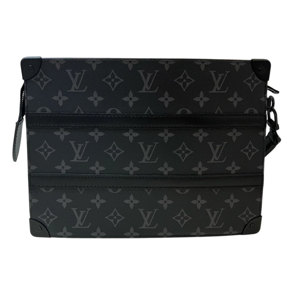 LOUIS VUITTON TRUNK POCHETTE CLUTCH BAG, MONOGRAM ECLIPSE - 2