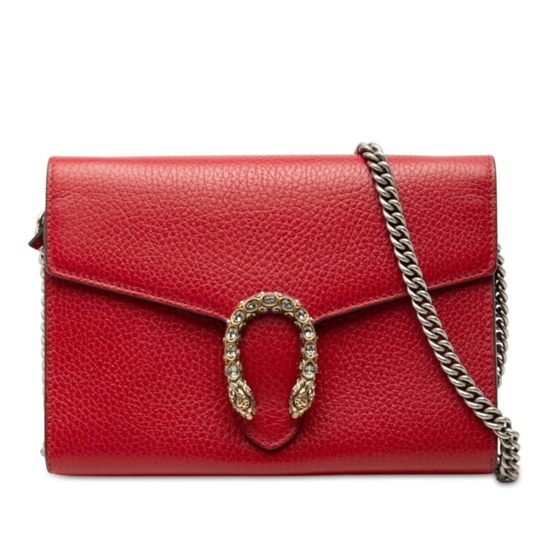 GUCCI DIONYSUS CROSSBODY WALLET CHAIN SHOULDER BAG: Gucci Dionysus Crossbody Wallet Chain Shoulder Bag Brand: Gucci Type/Style: Shoulder bag Material: Leather Color: Red Size: (HxWxD) 14.5cm x 20cm x 3.5cm / 5.7inch x 7.87inch x 1.37inch Accessorie