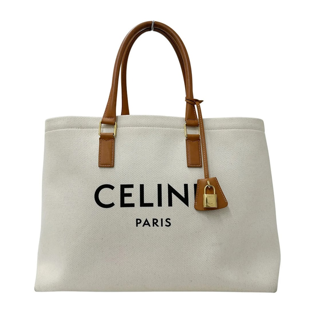 CELINE HANDBAG: Celine handbag Brand: Celine Type/Style: Handbag, Tote bag Material: Canvas Color: Brown, White Size: (HxWxD) 30cm x 41cm x 16cm / 11.81inch x 16.14inch x 6.29inch Accessories: None Access