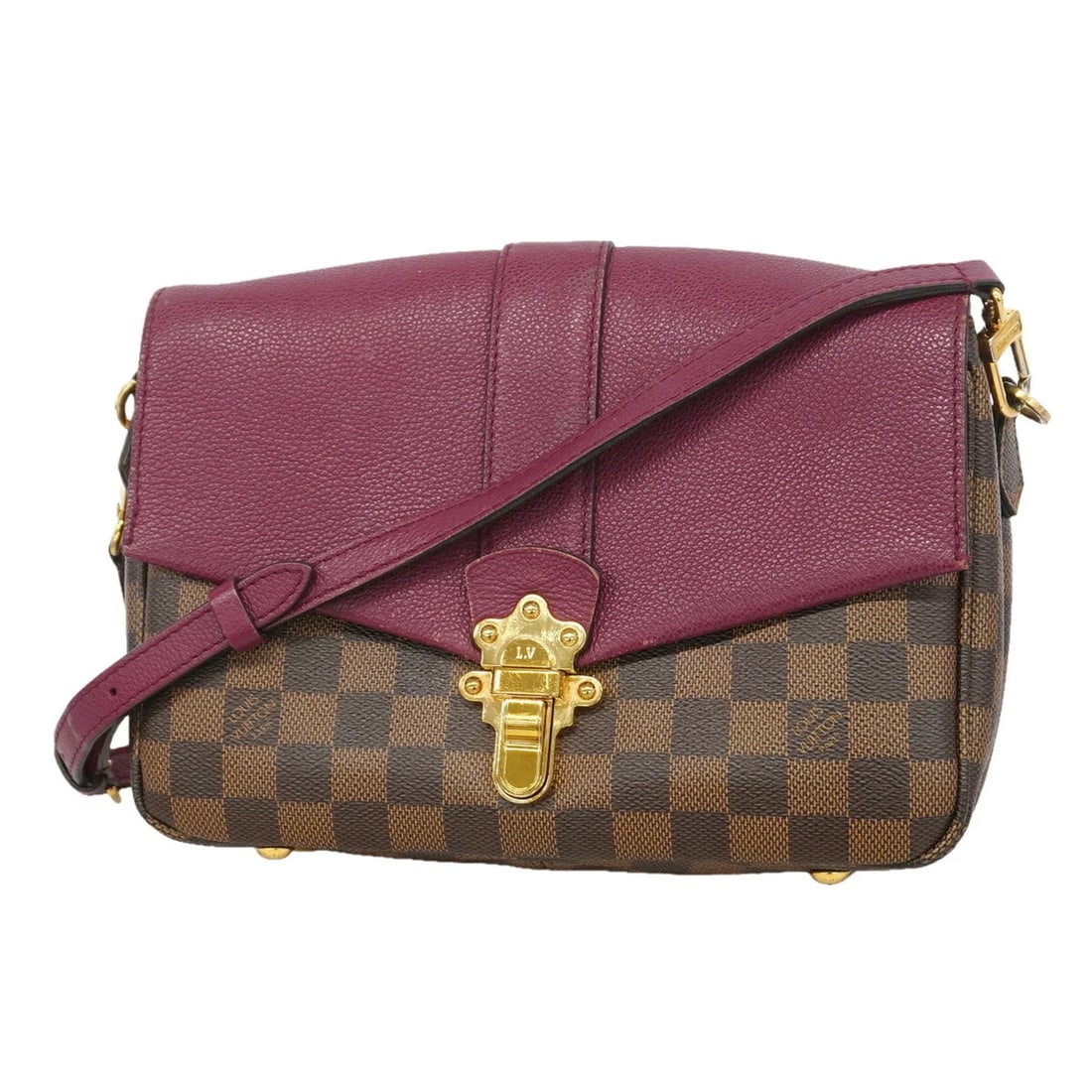 LOUIS VUITTON DAMIER CLAPTON SHOULDER BAG: Louis Vuitton Damier Clapton Shoulder Bag Brand: Louis Vuitton Type/Style: Shoulder bag Material: none Color: Ebene, Raisin Size: (HxWxD) 19cm x 25cm x 7cm / 7.48inch x 9.84inch x 2.75inch