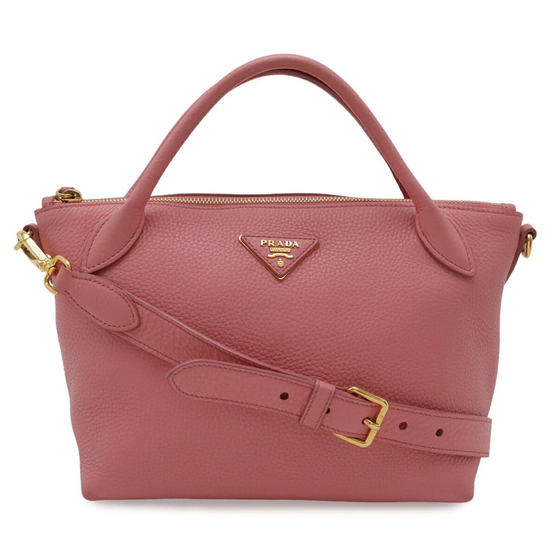 PRADA VIT.DAINO HANDBAG/SHOULDER BAG: PRADA VIT.DAINO Handbag/Shoulder Bag Brand: Prada Type/Style: Handbag, Shoulder bag Material: Leather Color: Pink Size: (HxWxD) 18cm x 30cm x 13.5cm / 7.08inch x 11.81inch x 5.31inch Accessories: