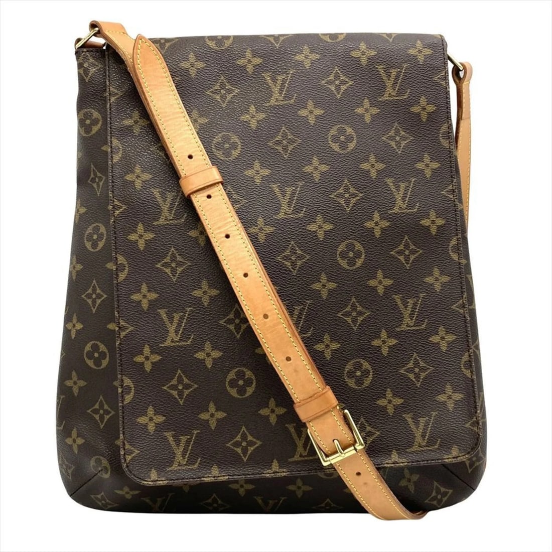 LOUIS VUITTON MUSETTE SHOULDER BAG, MONOGRAM CANVAS: Louis Vuitton Musette Shoulder Bag, Monogram Canvas Brand: Louis Vuitton Type/Style: Shoulder bag Material: Monogram Color: Brown, Monogram Size: (HxWxD) 34.5cm x 31cm x 4.5cm / 13.58inch x 12.2inch