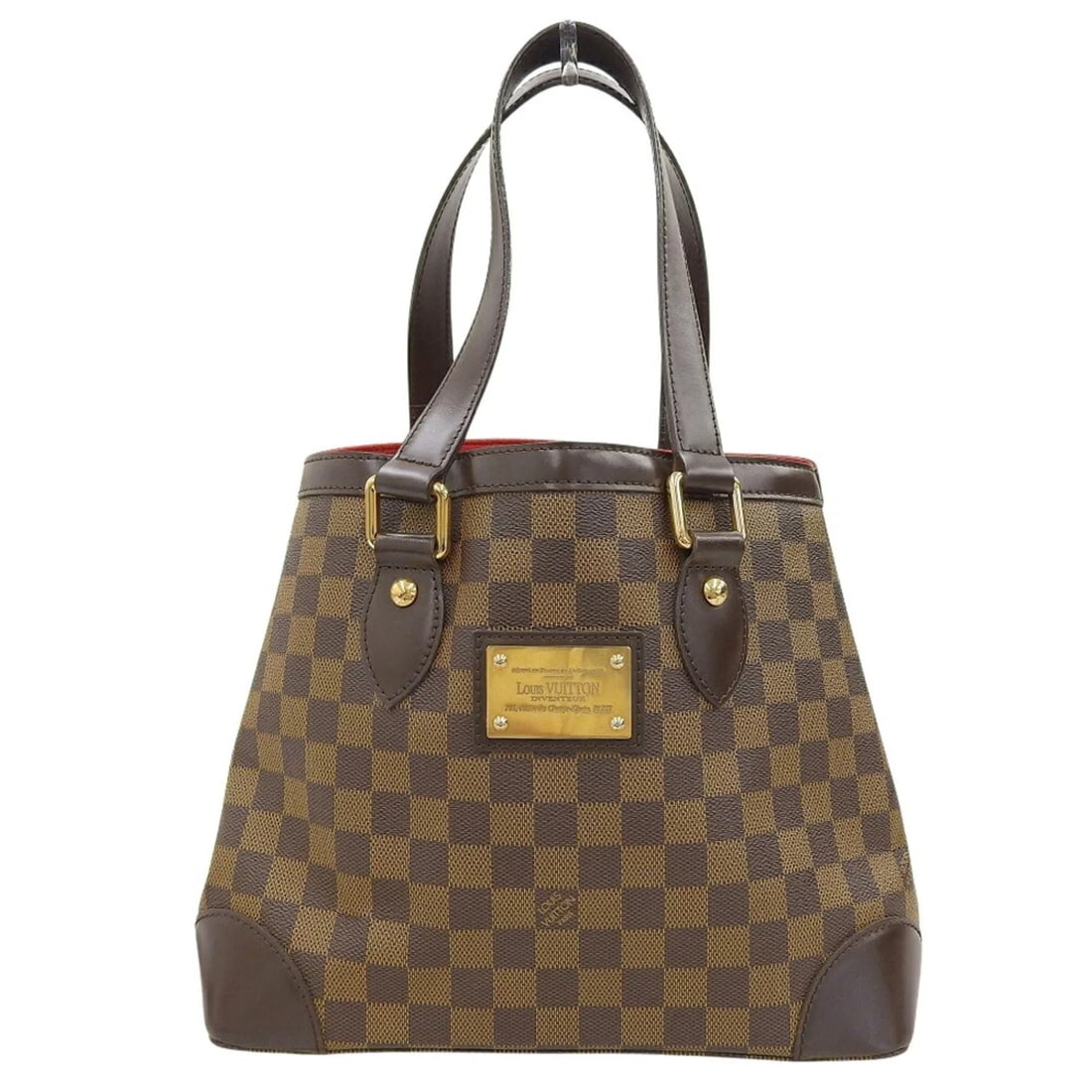 LOUIS VUITTON DAMIER HAMPSTEAD PM TOTE BAG: Louis Vuitton Damier Hampstead PM Tote Bag Brand: Louis Vuitton Type/Style: Handbag, Tote bag Material: PVC Color: Damier Canvas, Ebene Size: (HxWxD) 24.5cm x 28.5cm x 17.5cm / 9.64inch x 11.22inch x 
