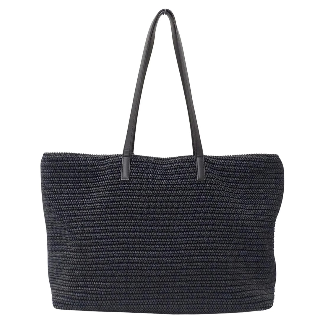 SAINT LAURENT HANDBAG RAFFIA, BLACK: Saint Laurent handbag raffia, black Brand: Saint Laurent Type/Style: Handbag, Tote bag Material: Raffia Color: Black Size: (HxWxD) 26.5cm x 37cm x 10.5cm / 10.43inch x 14.56inch x 4.13inch