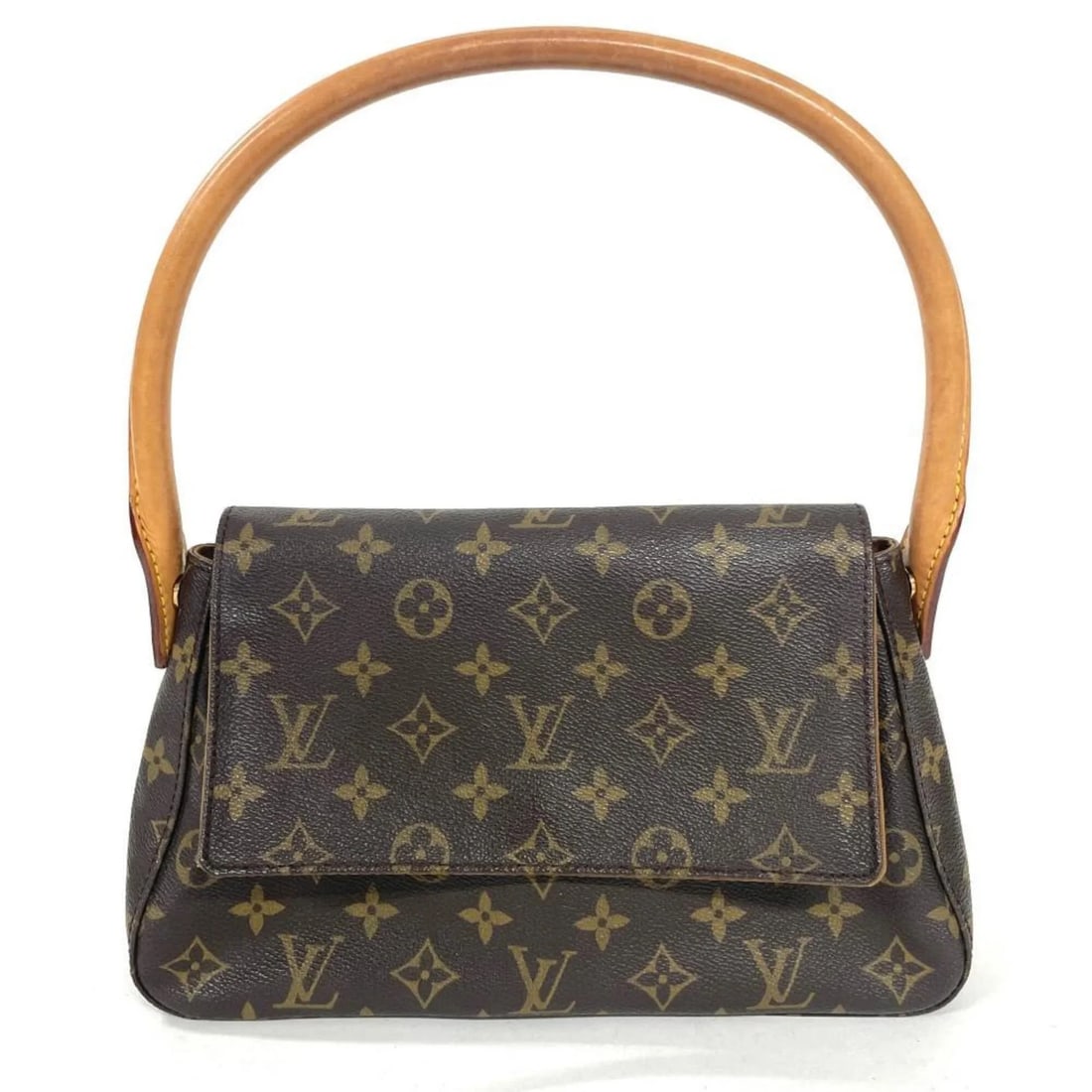 LOUIS VUITTON MINI LOOPING HANDBAG: Louis Vuitton Mini Looping Handbag Brand: Louis Vuitton Type/Style: Handbag Material: Monogram Color: Brown, Monogram Size: (HxWxD) 16cm x 28cm x 8cm / 6.29inch x 11.02inch x 3.14inch Accessories: