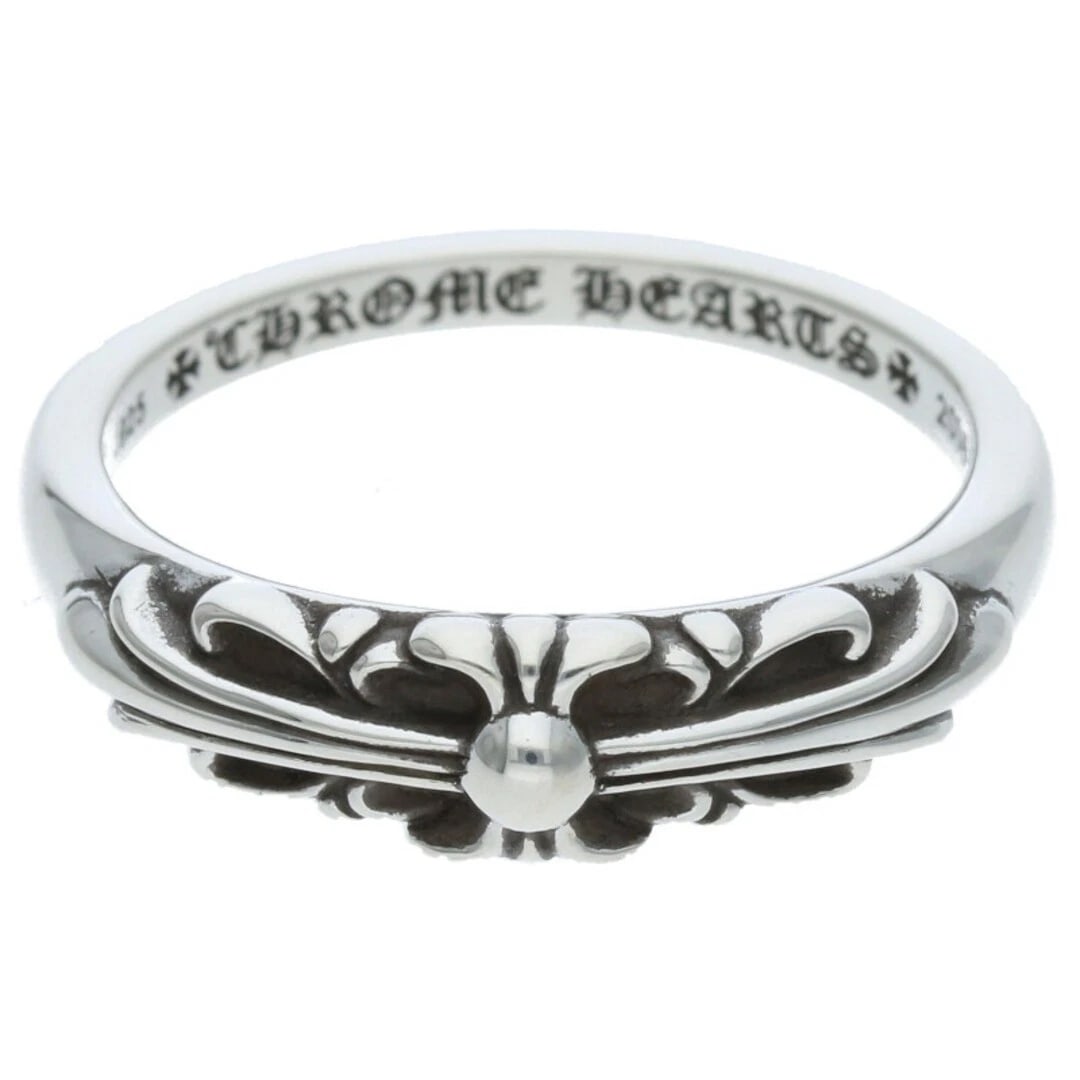 CHROME HEARTS BABY CLASSIC FLORAL CROSS SILVER RING: Chrome Hearts BABY Classic Floral Cross Silver Ring Brand: Chrome Hearts Type/Style: Ring Material: 925 Silver Color: Silver Size: 11 - 11.25 US Accessories: None Accessories Notice: When purchasing