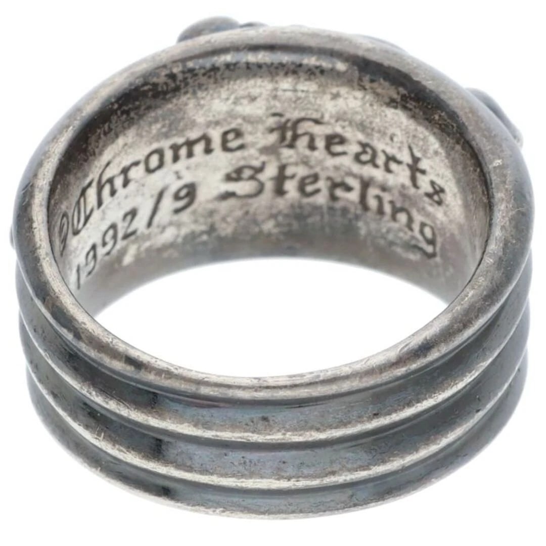 CHROME HEARTS DAGGER BLACK RHODIUM PROCESSED SILVER RING - 2