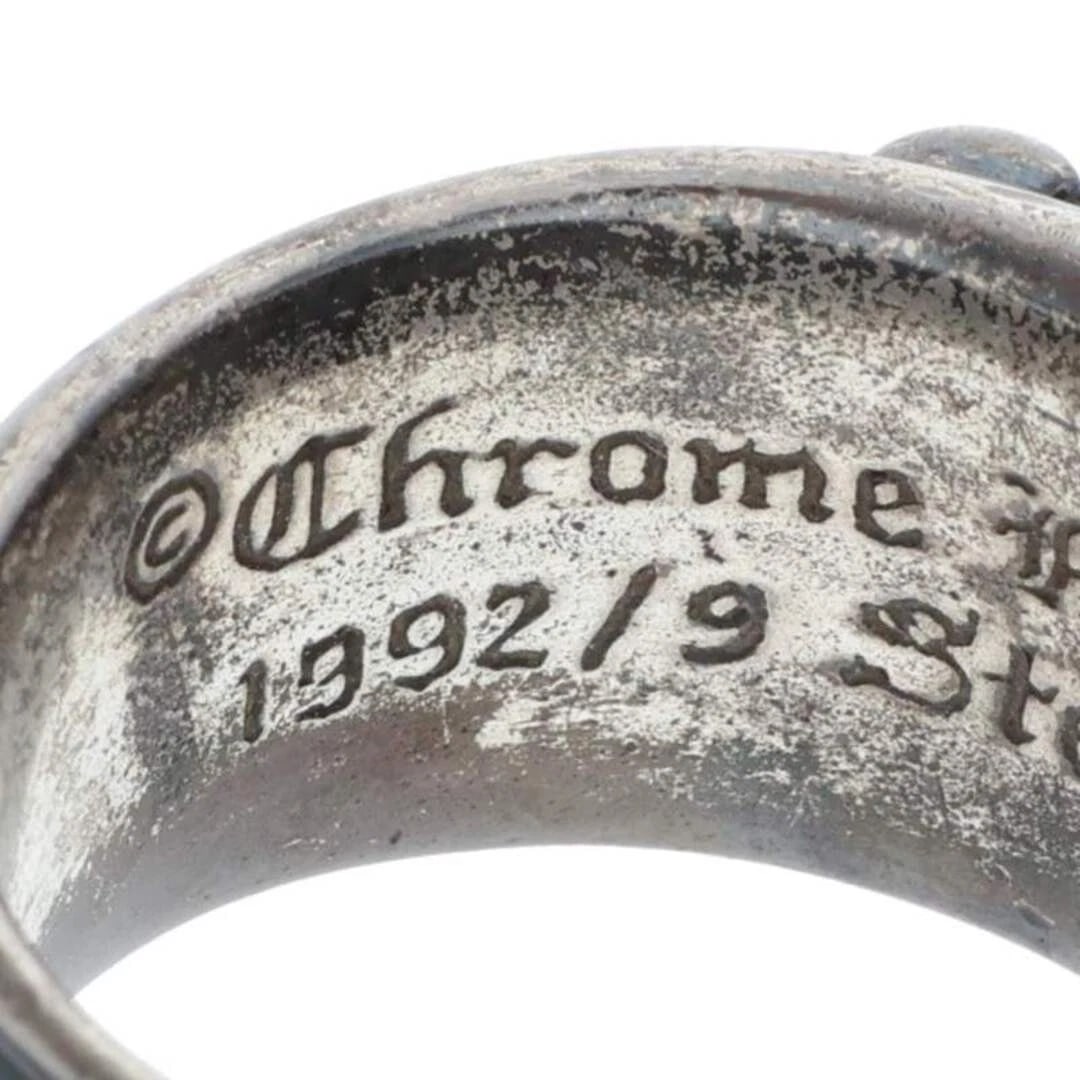 CHROME HEARTS DAGGER BLACK RHODIUM PROCESSED SILVER RING - 3