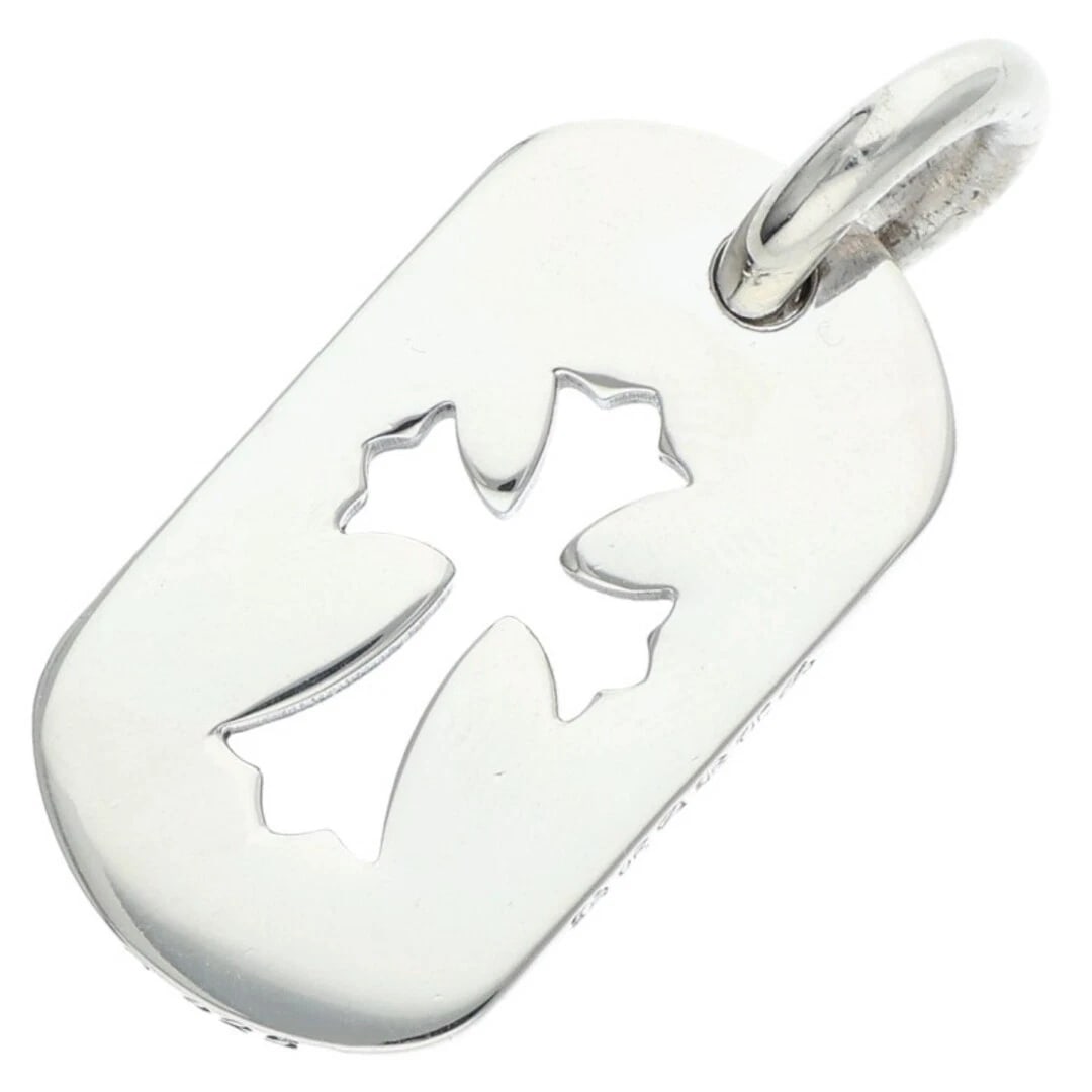 CHROME HEARTS CUTOUT CROSS DOG SMALL NECKLACE: Chrome Hearts Cutout Cross Dog Small Necklace Brand: Chrome Hearts Type/Style: Necklace Material: 925 Silver Color: Silver Size: Width 1.7cm, vertical 3.7cm Accessories: None Accessories N