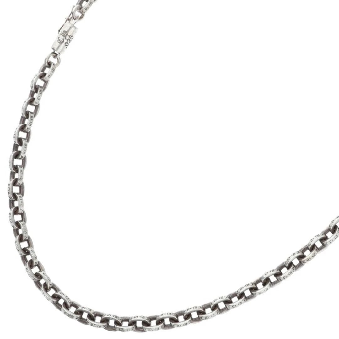 CHROME HEARTS PAPER CHAIN SILVER NECKLACE: Chrome Hearts PAPER CHAIN Silver Necklace Brand: Chrome Hearts Type/Style: Necklace Material: 925 Silver Color: Silver Size: Chain width 0.5cm, total length 50.5cm Accessories: None Access