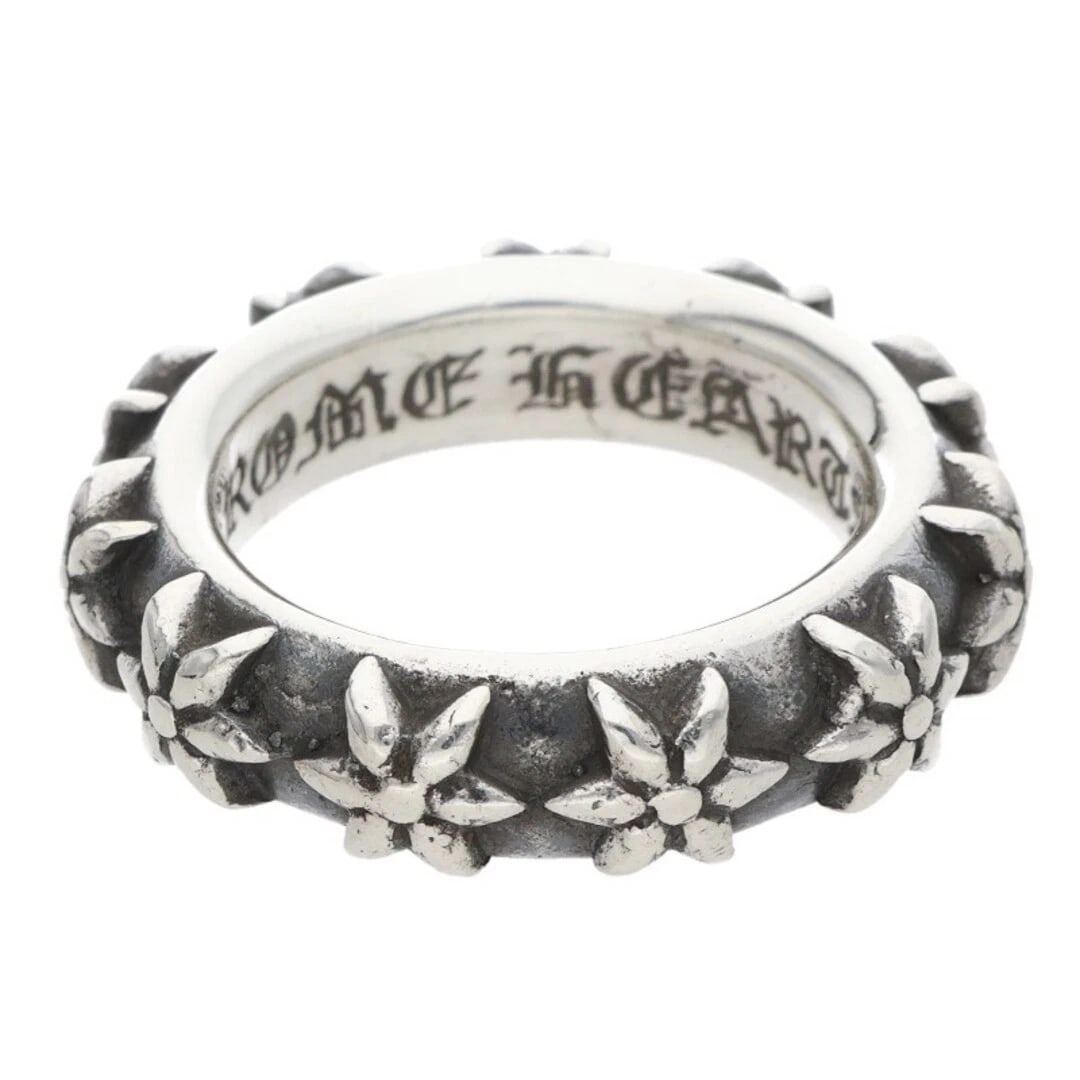 CHROME HEARTS STAR BAND SILVER RING: Chrome Hearts STAR BAND silver Ring Brand: Chrome Hearts Type/Style: Ring Material: 925 Silver Color: Silver Size: 6 US Accessories: None Accessories Notice: When purchasing pre-owned good
