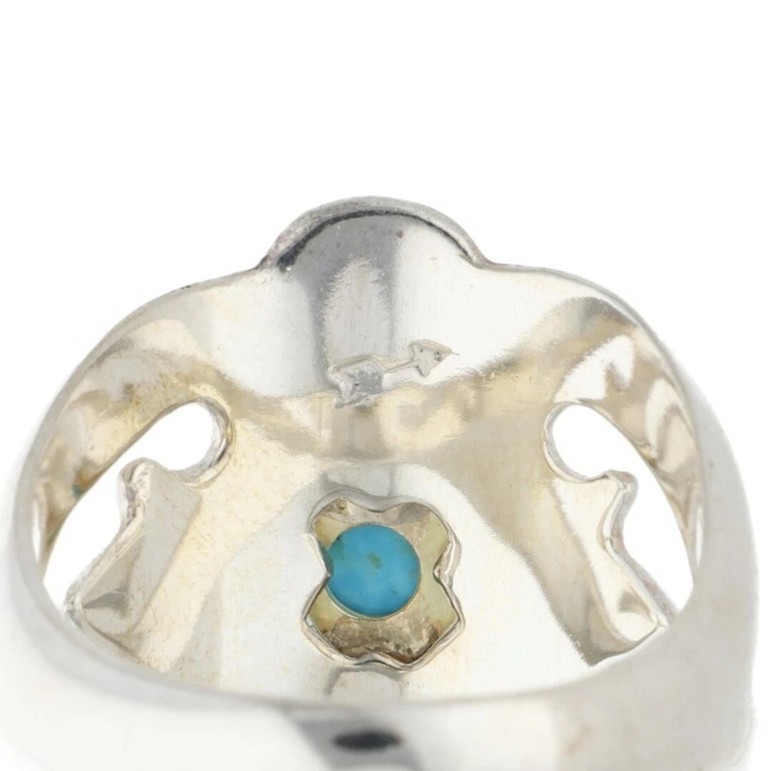 GOROWS CAST RING WITH TURQUOISE KINAWA - 3