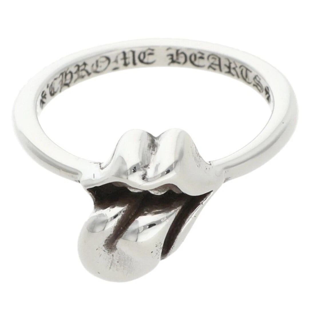 CHROME HEARTS BUBBLGM BUBBLE GUM LIP AND TAN SILVER RING: Chrome Hearts Bubblgm Bubble Gum Lip and Tan Silver Ring Brand: Chrome Hearts Type/Style: Ring Material: 925 Silver Color: Silver Size: 2.75 - 3 US Accessories: None Accessories Notice: When