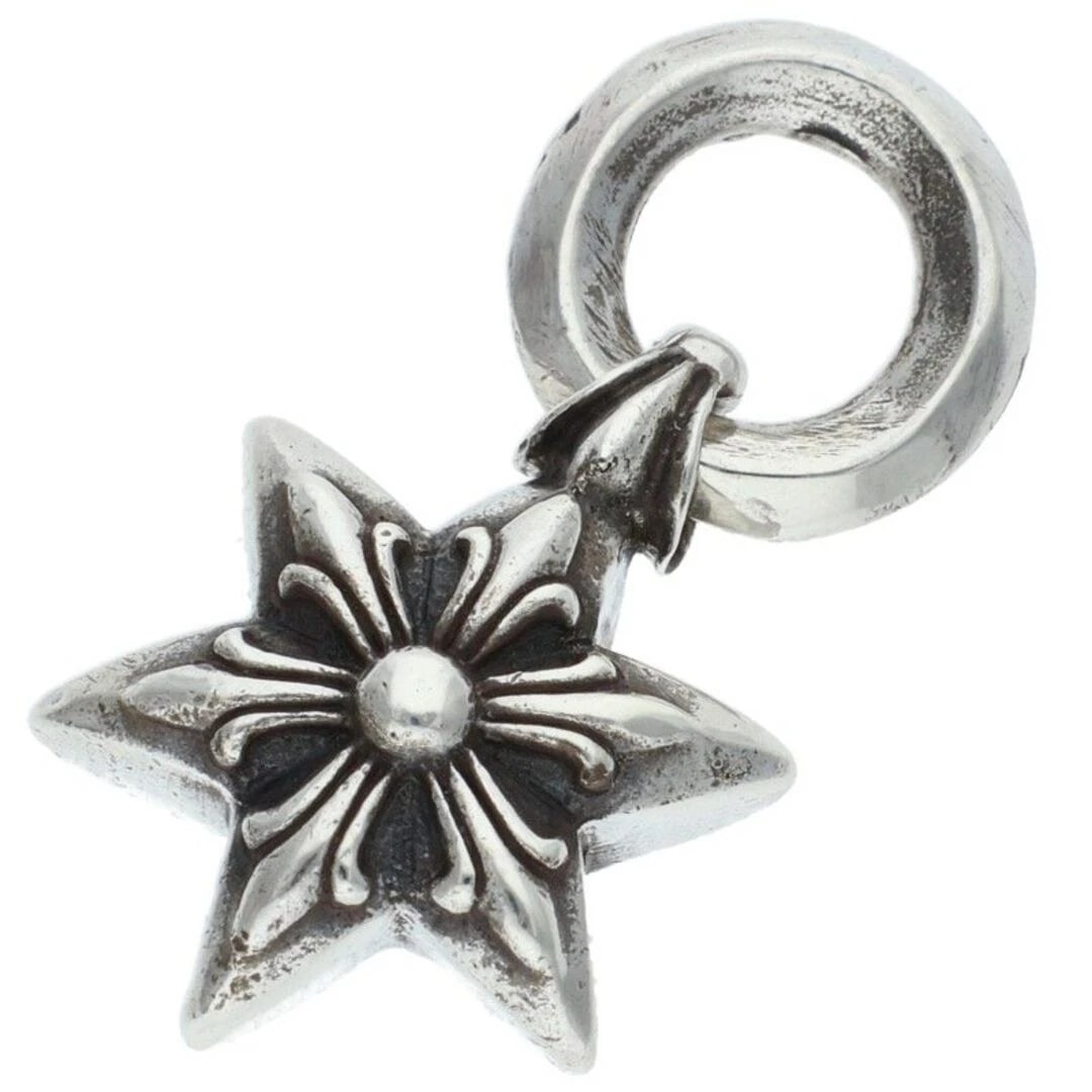 CHROME HEARTS STAR CHARM SILVER NECKLACE: Chrome Hearts Star Charm Silver Necklace Brand: Chrome Hearts Type/Style: Necklace Material: Color: Size: Width 1.4cm, vertical 2.5cm Accessories: None Accessories Notice: When purchasing pre-owned