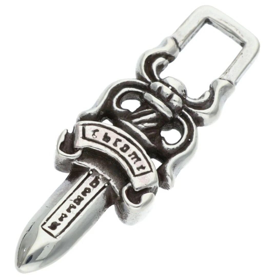 CHROME HEARTS SILVER NECKLACE: Chrome Hearts Silver Necklace Brand: Chrome Hearts Type/Style: Necklace Material: Color: Size: Width 1.2cm, vertical 3.4cm Accessories: None Accessories Notice: When purchasing pre-owned g