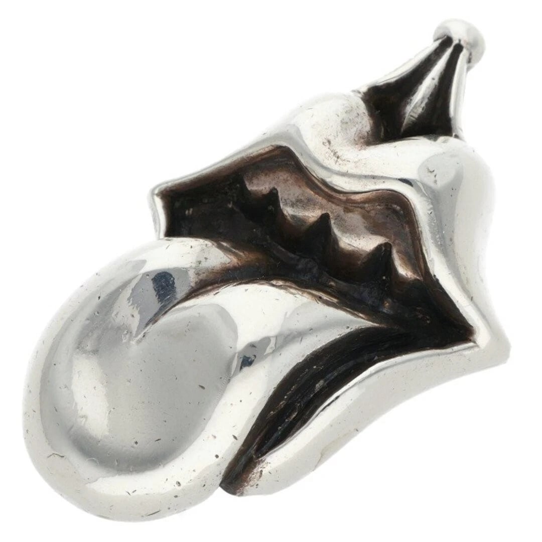 CHROME HEARTS LIPS TONGUE CHARM SILVER NECKLACE: Chrome Hearts LIPS TONGUE CHARM silver necklace Brand: Chrome Hearts Type/Style: Necklace Material: Color: Size: Width 2.3cm, vertical 3.4cm Accessories: None Accessories Notice: When purchasing