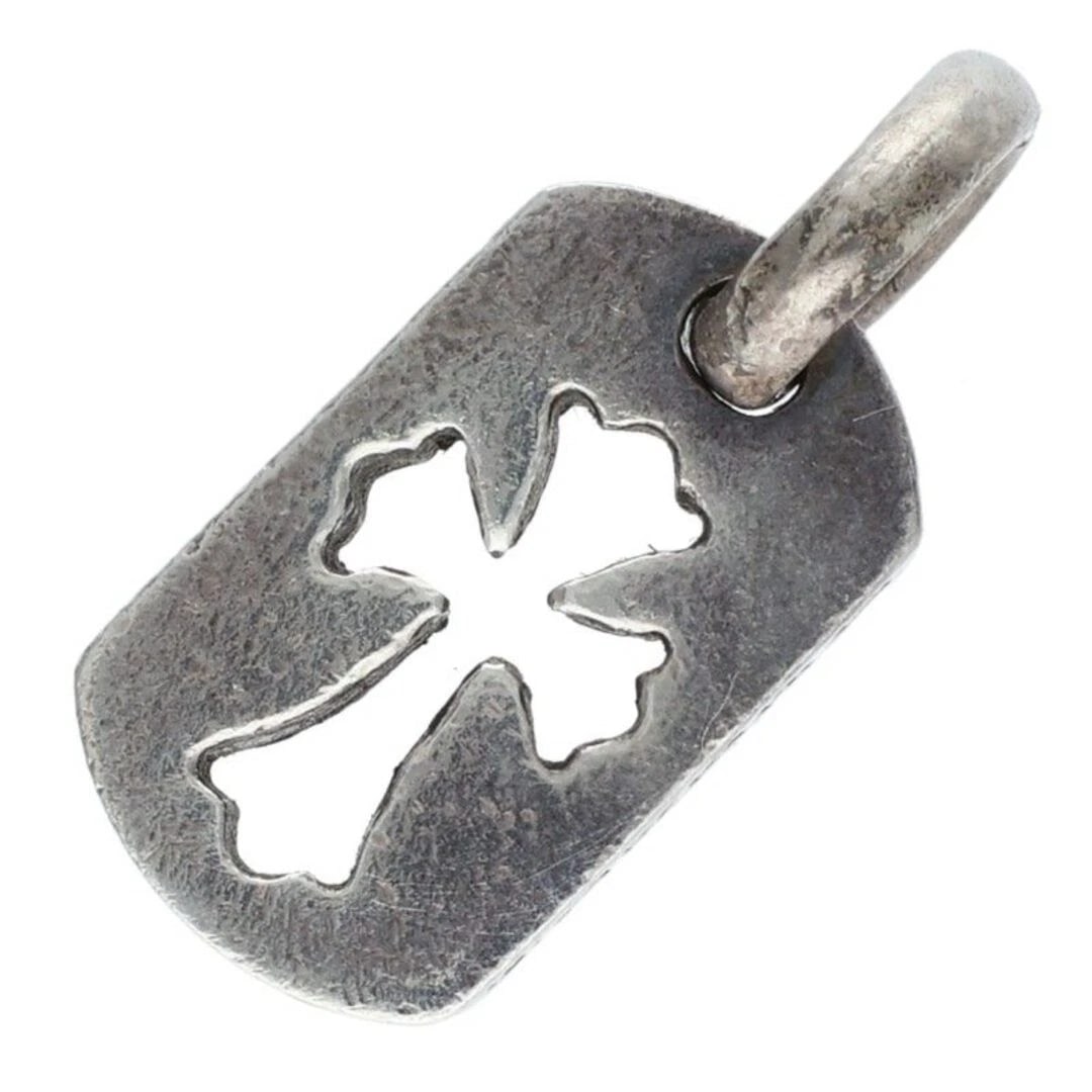 CHROME HEARTS TINY CUTOUT CROSS DOG TAG CHARM SILVER NECKLACE: Chrome Hearts Tiny Cutout Cross Dog Tag Charm Silver Necklace Brand: Chrome Hearts Type/Style: Necklace Material: Color: Size: Width 0.9cm, vertical 2.2cm Accessories: None Accessories Not