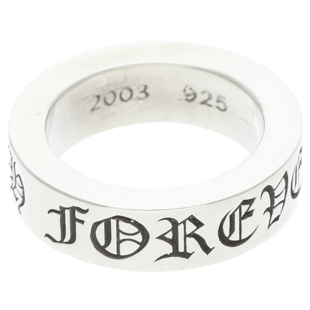 CHROME HEARTS SPACER FOREVER SILVER RING: Chrome Hearts Spacer Forever Silver Ring Brand: Chrome Hearts Type/Style: Ring Material: Color: Size: 4.75 - 5 US Accessories: None Accessories Notice: When purchasing pre-owned goods, ple