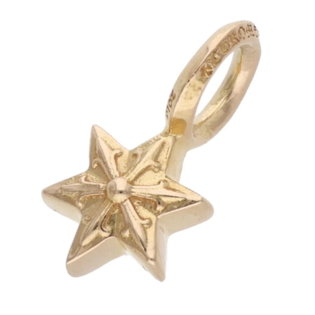 CHROME HEARTS STACK STAR V2 CHARM GOLD NECKLACE: Chrome Hearts Stack Star V2 Charm Gold Necklace Brand: Chrome Hearts Type/Style: Necklace Material: Color: Size: Width 0.7cm, vertical 1.4cm Accessories: None Accessories Notice: When purc