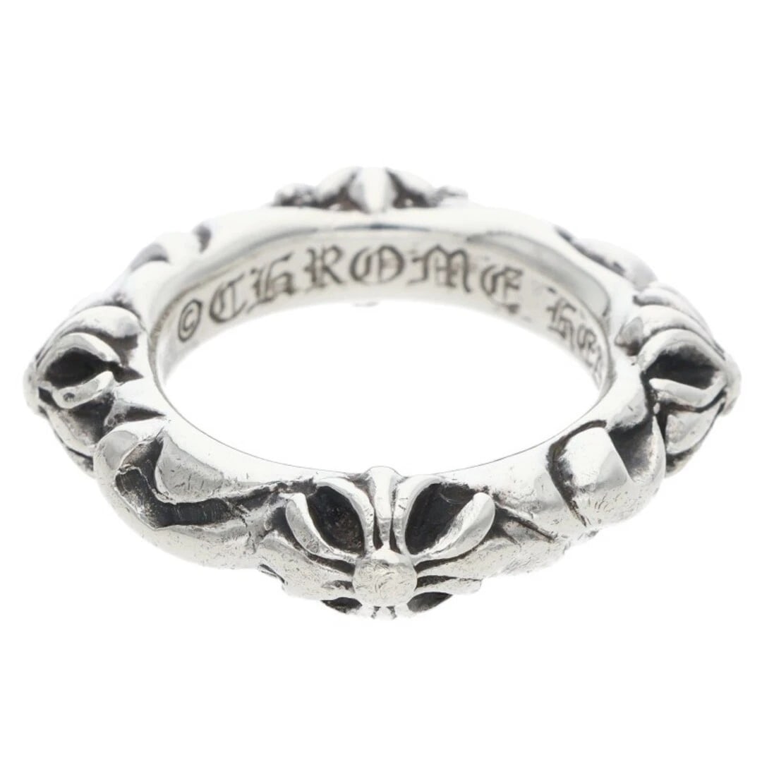CHROME HEARTS SBT BAND SILVER RING: Chrome Hearts SBT BAND Silver Ring Brand: Chrome Hearts Type/Style: Ring Material: 925 silver Color: silver Size: US Size 6 Accessories: None Accessories Notice: When purchasing pre-owned goods,