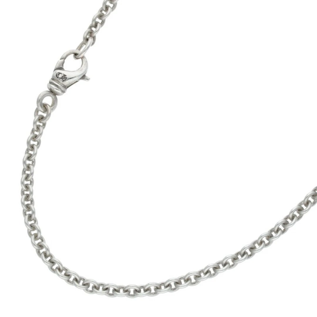 CHROME HEARTS NE CHAIN 18INCH SILVER NECKLACE: Chrome Hearts NE CHAIN 18inch Silver Necklace Brand: Chrome Hearts Type/Style: Necklace Material: 925 silver Color: silver Size: total length 46.5cm Accessories: None Accessories Notice: When