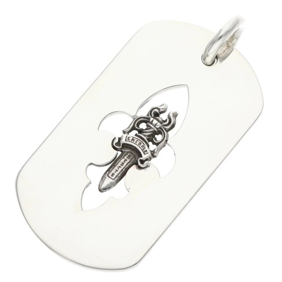 CHROME HEARTS D TAG LRG FLE DAG HUDA DOG LARGE NECKLACE TOP: Chrome Hearts D TAG LRG FLE DAG HUDA DOG Large Necklace Top Brand: Chrome Hearts Type/Style: Necklace Material: 925 silver Color: silver Size: vertical 5.6cm Accessories: None Accessories