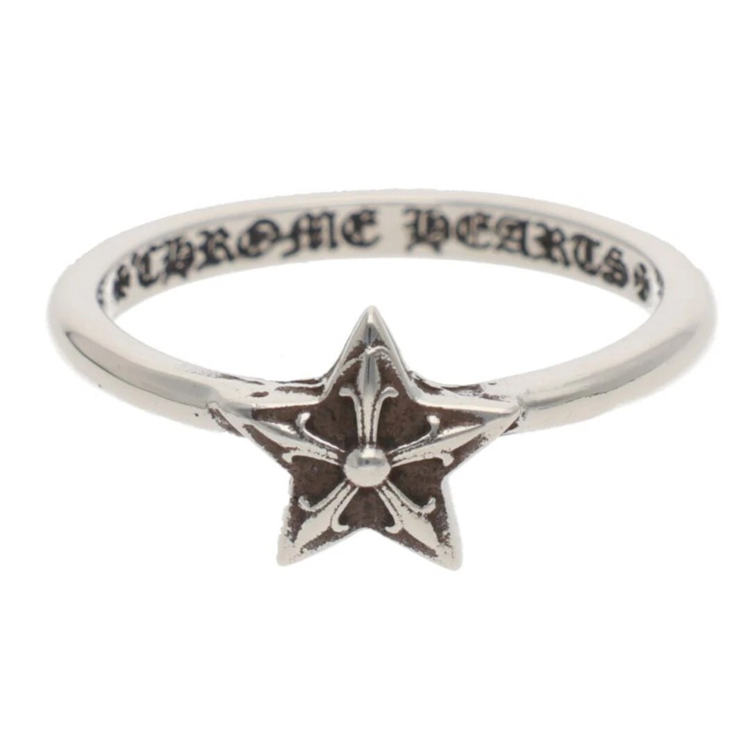 CHROME HEARTS BUBBLGM STAR BUBBLE GUM SILVER RING: Chrome Hearts BUBBLGM STAR Bubble Gum Silver Ring Brand: Chrome Hearts Type/Style: Ring Material: 925 silver Color: silver Size: US Size 6.5 Accessories: None Accessories Notice: When purchasing
