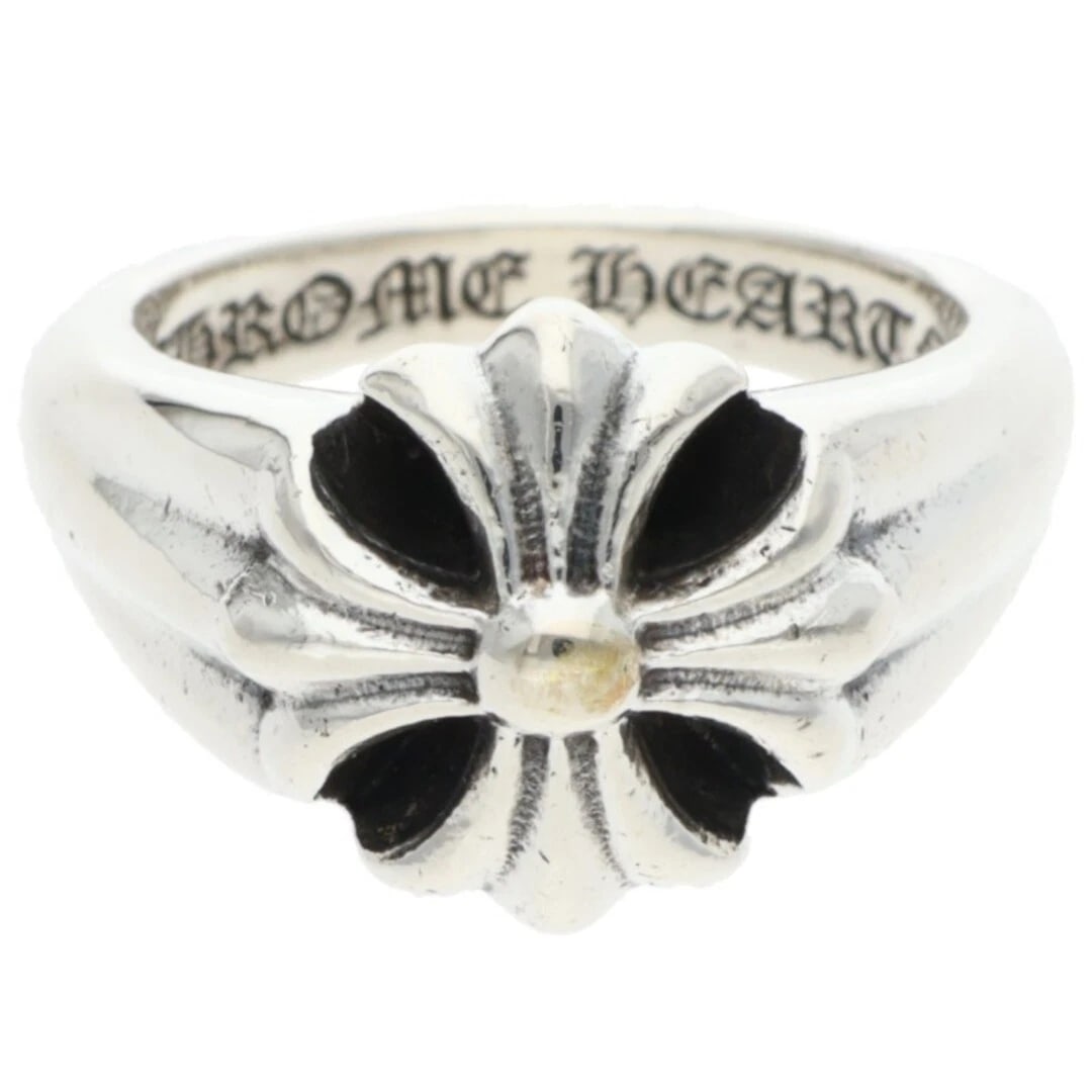 CHROME HEARTS CUTOUT SMALL PLUS SILVER RING: Chrome Hearts Cutout Small Plus Silver Ring Brand: Chrome Hearts Type/Style: Ring Material: 925 silver Color: silver Size: US Size 13 Accessories: None Accessories Notice: When purchasing