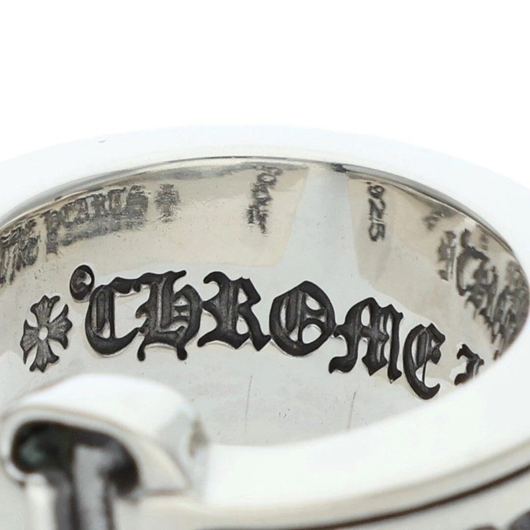 CHROME HEARTS LG SCROLL LABEL LARGE SILVER RING - 2
