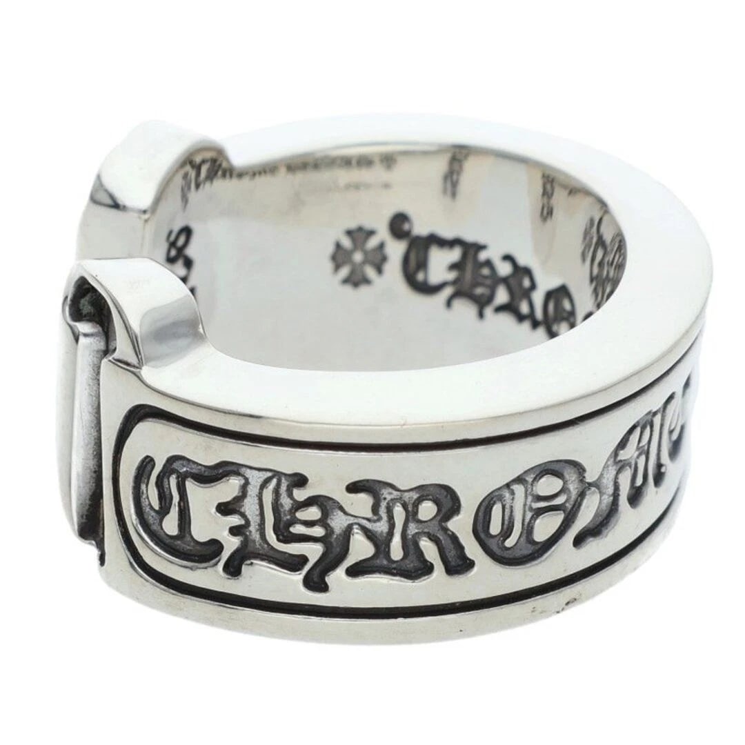 CHROME HEARTS LG SCROLL LABEL LARGE SILVER RING - 3