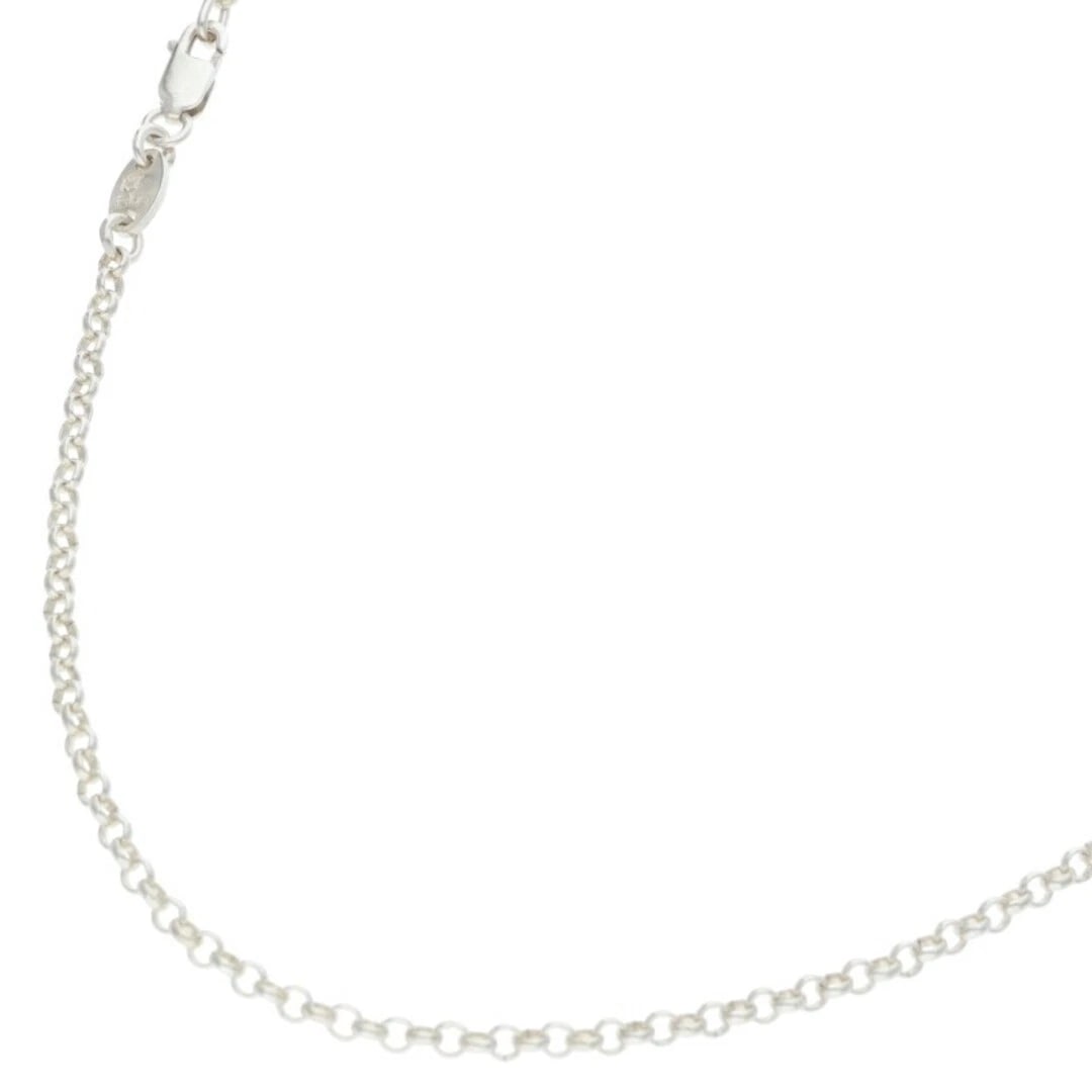 CHROME HEARTS NECKCHAIN ROLL CHAIN SILVER NECKLACE: Chrome Hearts Neckchain Roll Chain Silver Necklace Brand: Chrome Hearts Type/Style: Necklace Material: 925 silver Color: silver Size: total length 46cm Accessories: None Accessories Notice