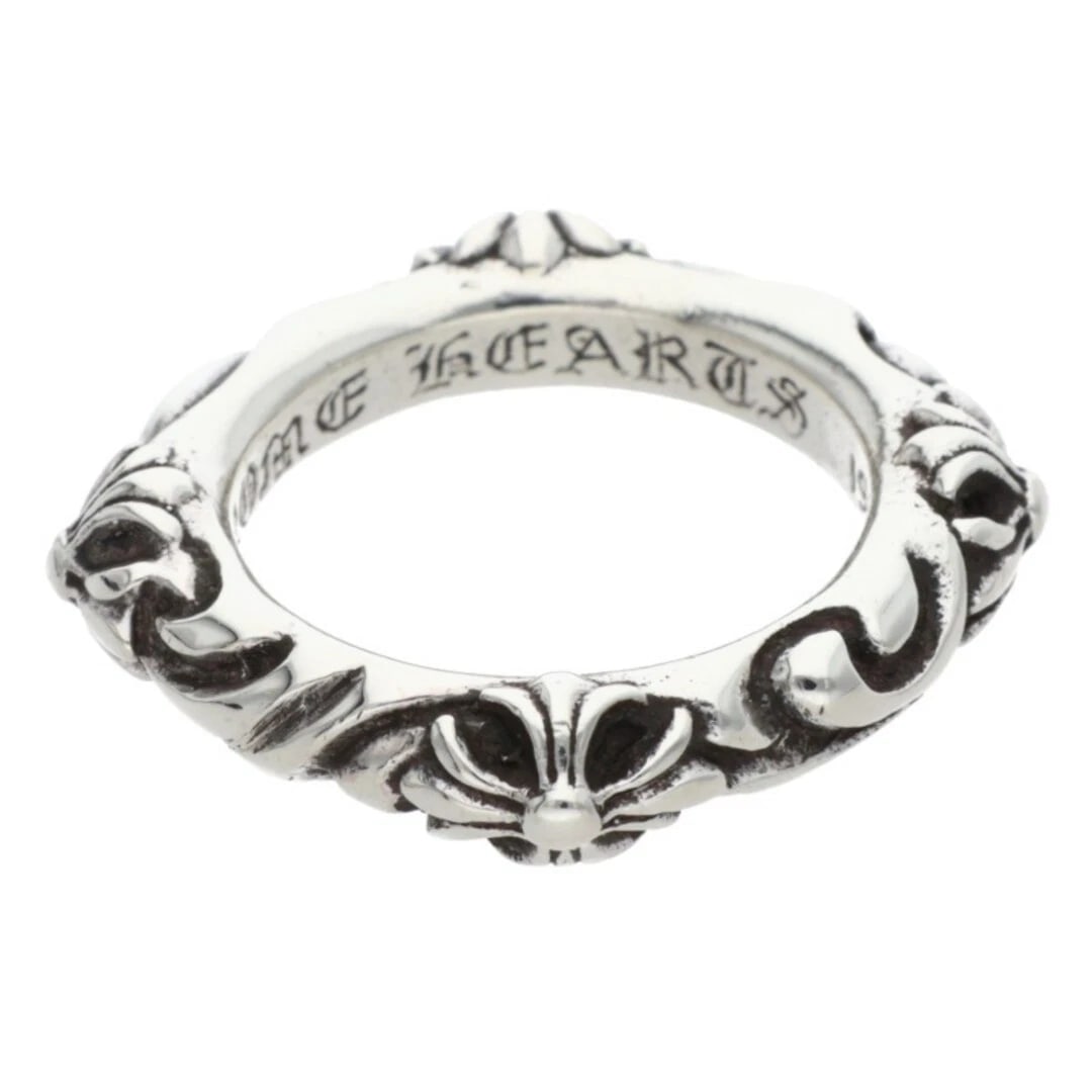 CHROME HEARTS BAND SILVER RING: Chrome Hearts BAND Silver Ring Brand: Chrome Hearts Type/Style: Ring Material: 925 silver Color: silver Size: US Size 11 Accessories: None Accessories Notice: When purchasing pre-owned goo