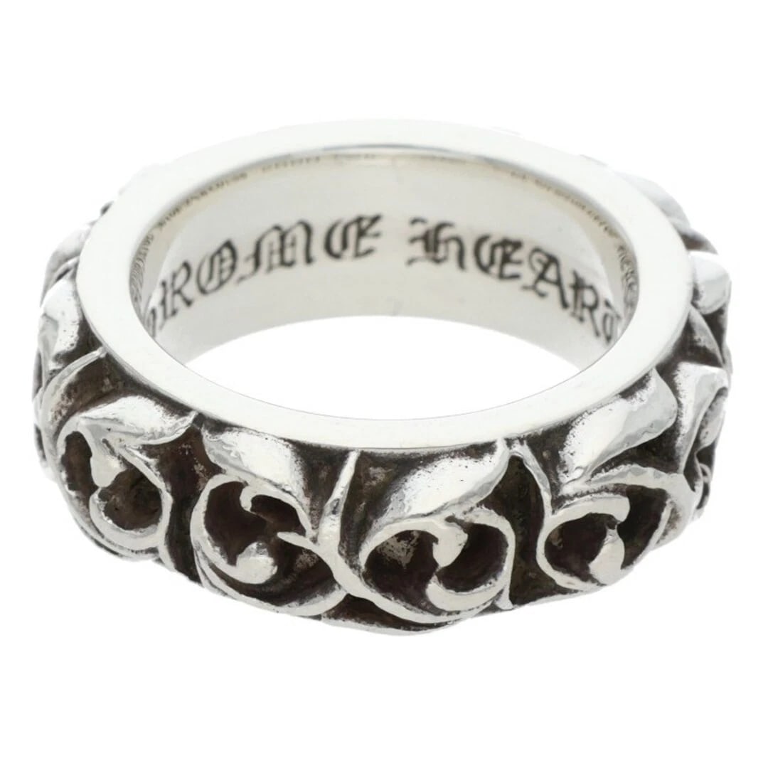 CHROME HEARTS ETRNITY VINE BAND SILVER RING: Chrome Hearts Etrnity Vine Band Silver Ring Brand: Chrome Hearts Type/Style: Ring Material: 925 silver Color: silver Size: US Size 9 Accessories: None Accessories Notice: When purchasing pre-owned